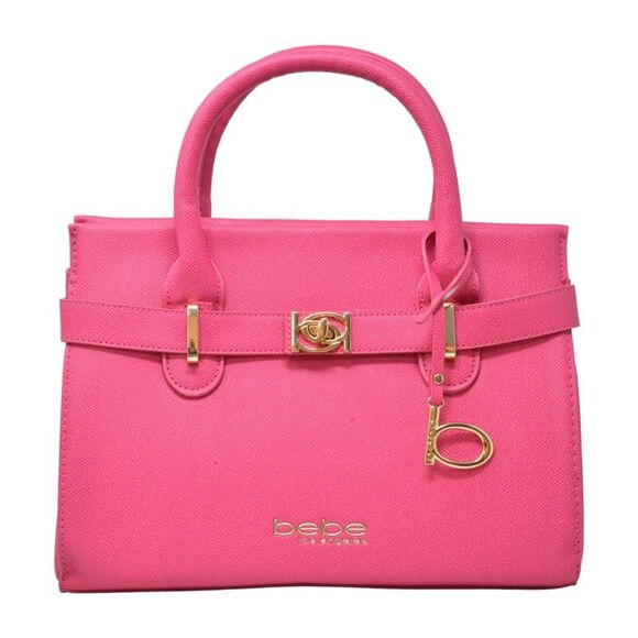 bebe Evie Satchel Bag - Orchid - 11" W x 8.25” H x 4.5" D - Picture 1 of 10